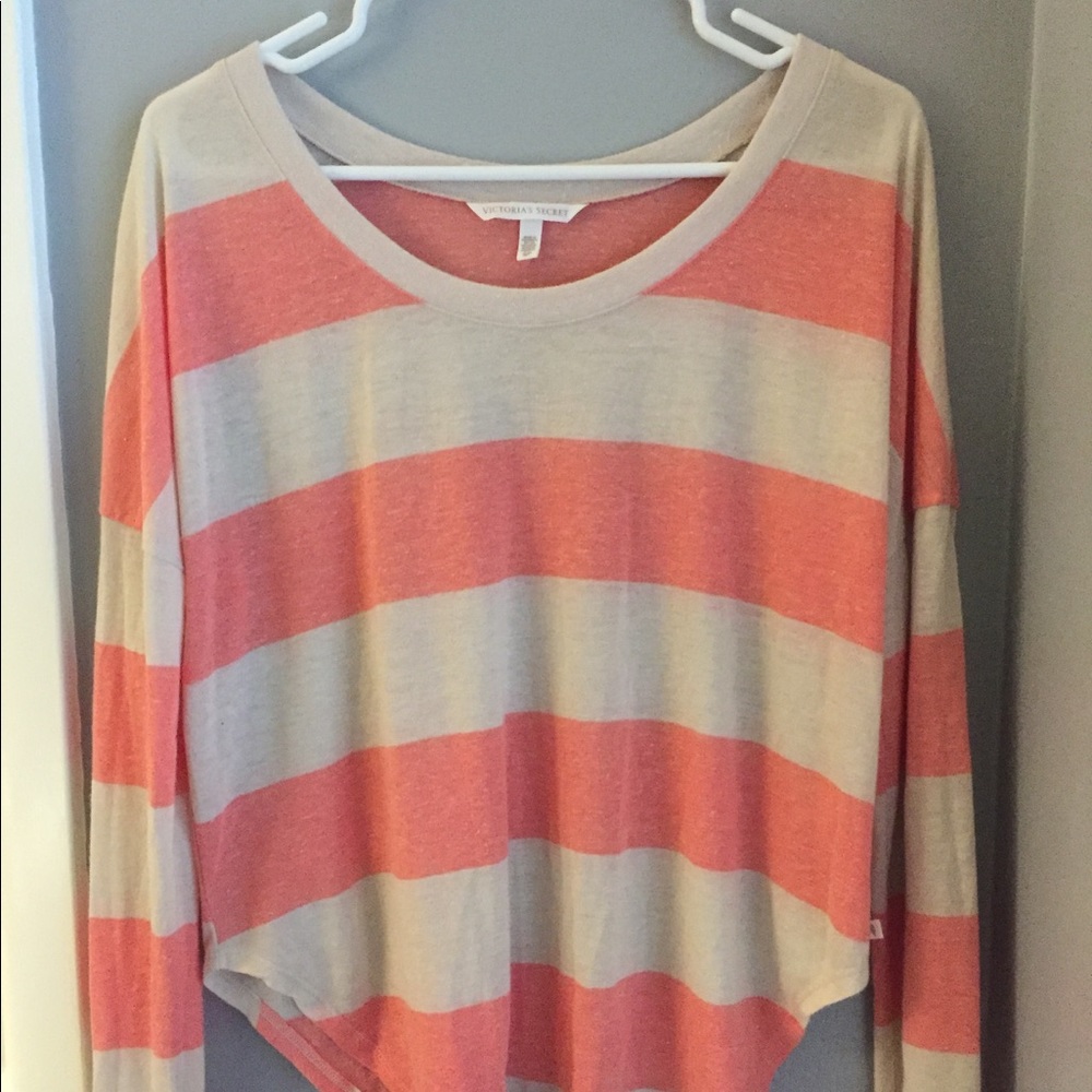 VICTORIA SECRET STRIPPED SHIRT SIZE SMALL!!